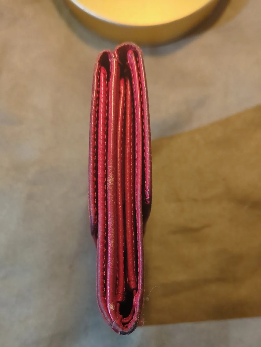 Louis Vuitton Red Epi Leather Compact Wallet